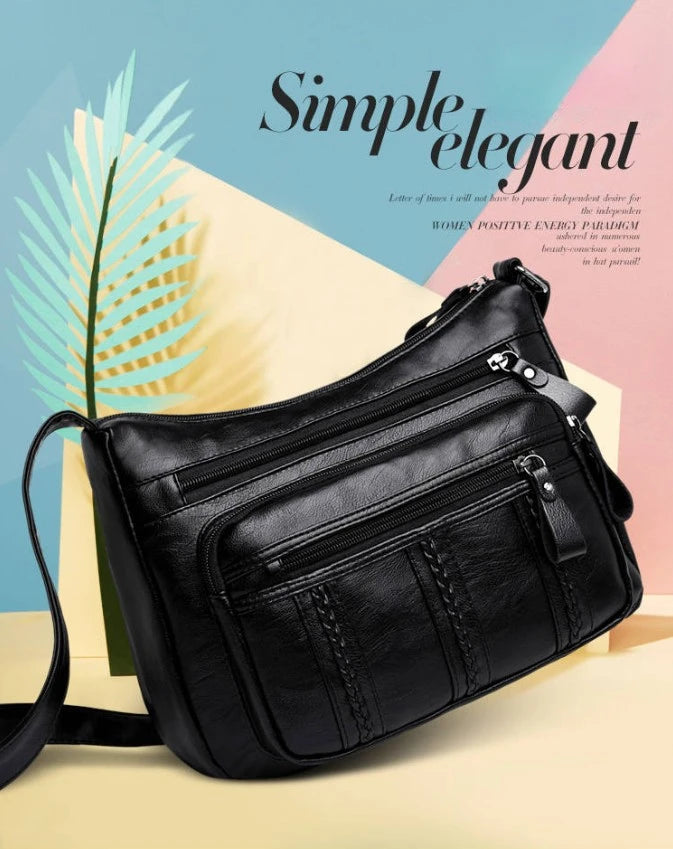 Women's bag Pu multilayered soft leather ladies fashion