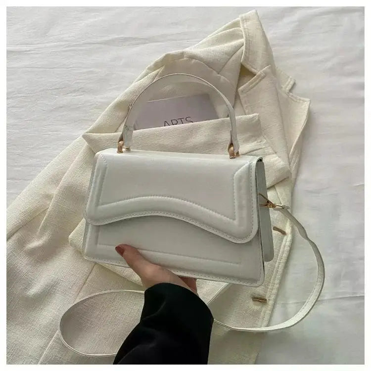 High Quality PU Leather Handbag Purse Women's Bag Solid Color Shoulder Crossbody Bags