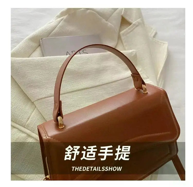 High Quality PU Leather Handbag Purse Women's Bag Solid Color Shoulder Crossbody Bags