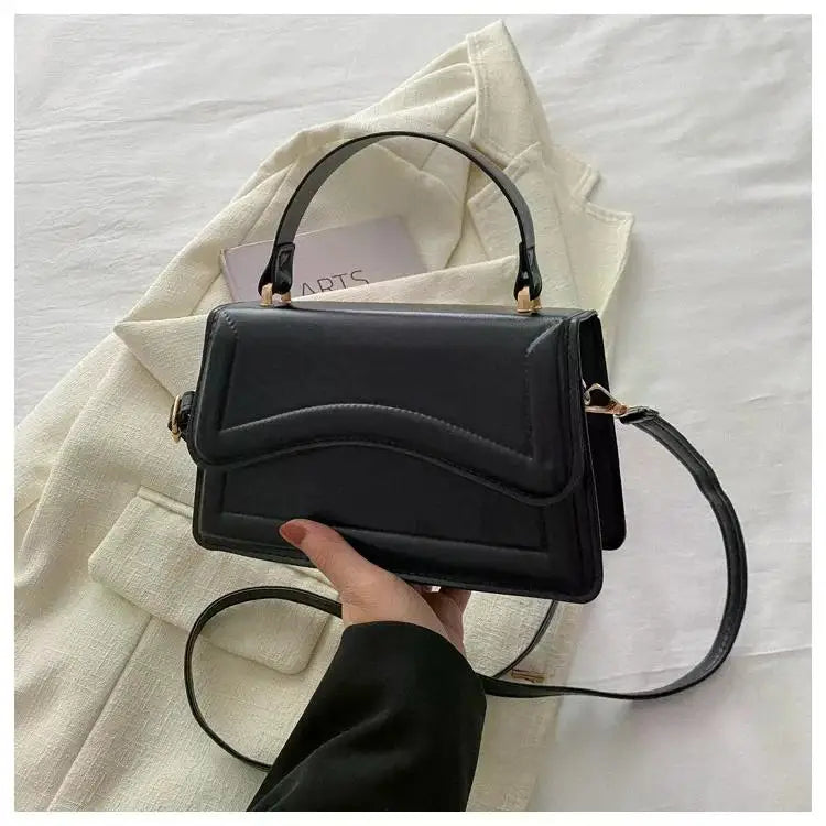 High Quality PU Leather Handbag Purse Women's Bag Solid Color Shoulder Crossbody Bags