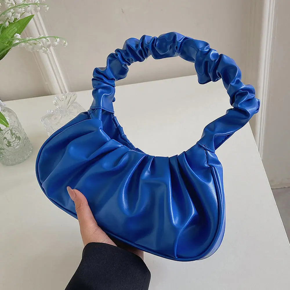 Women PU Cloud Bags Leisure Armpit Bag Shopping Shoulder Bags Dumpling Handbag Female 2024