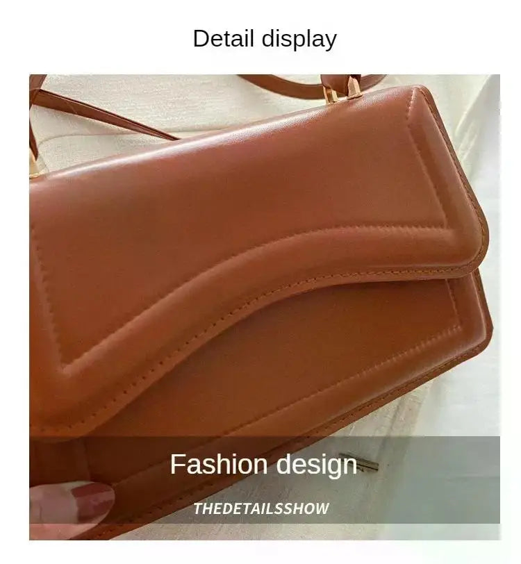 High Quality PU Leather Handbag Purse Women's Bag Solid Color Shoulder Crossbody Bags