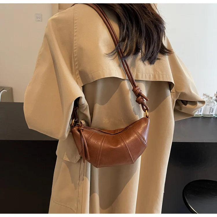 Velvet Material Zipper 2025 High Quality Shoulder Bag