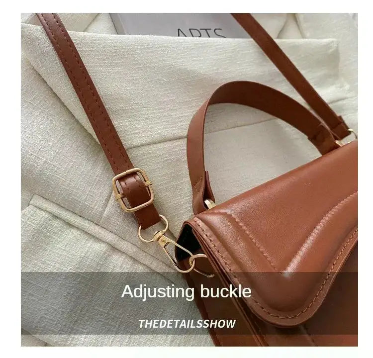 High Quality PU Leather Handbag Purse Women's Bag Solid Color Shoulder Crossbody Bags