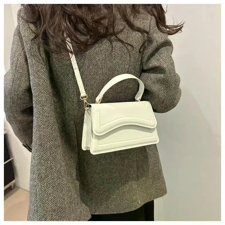 High Quality PU Leather Handbag Purse Women's Bag Solid Color Shoulder Crossbody Bags