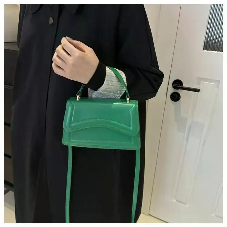 High Quality PU Leather Handbag Purse Women's Bag Solid Color Shoulder Crossbody Bags
