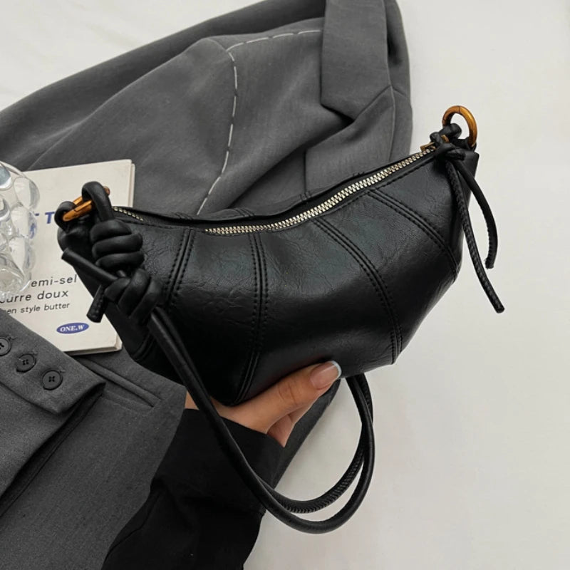 Velvet Material Zipper 2025 High Quality Shoulder Bag
