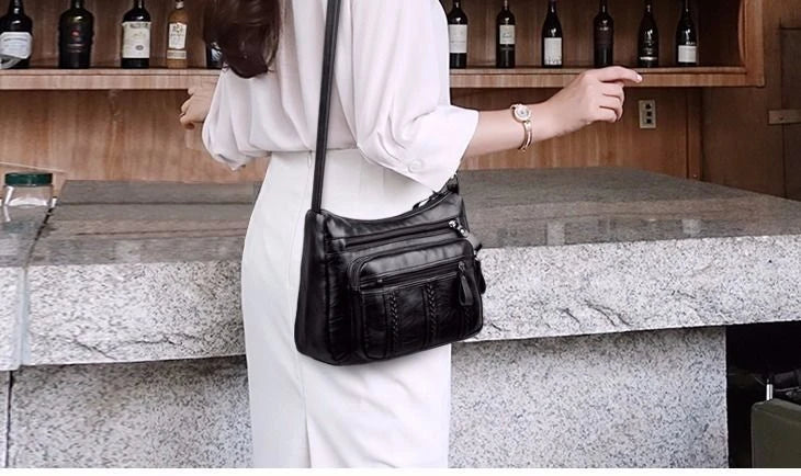 Women's bag Pu multilayered soft leather ladies fashion