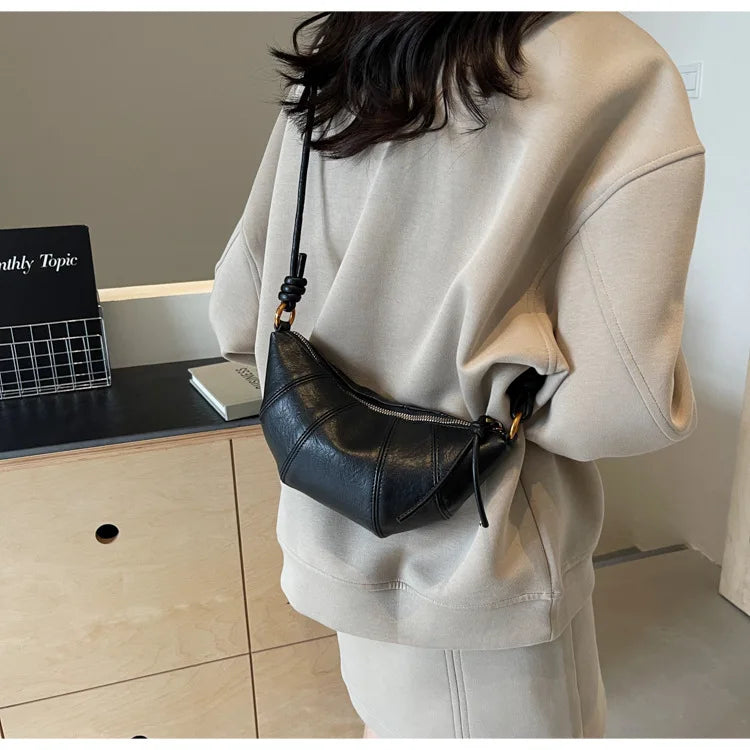 Velvet Material Zipper 2025 High Quality Shoulder Bag