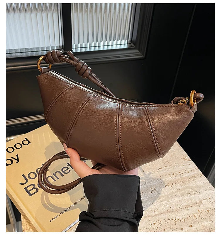 Velvet Material Zipper 2025 High Quality Shoulder Bag
