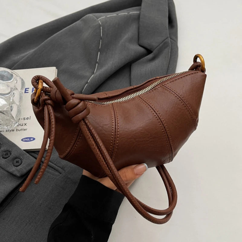 Velvet Material Zipper 2025 High Quality Shoulder Bag