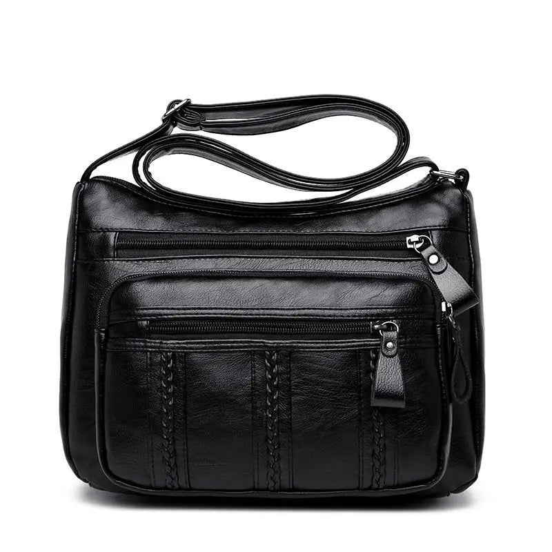 Women's bag Pu multilayered soft leather ladies fashion