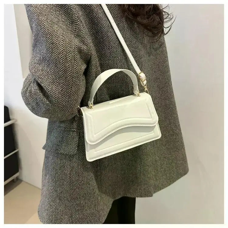 High Quality PU Leather Handbag Purse Women's Bag Solid Color Shoulder Crossbody Bags