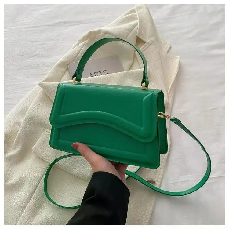 High Quality PU Leather Handbag Purse Women's Bag Solid Color Shoulder Crossbody Bags
