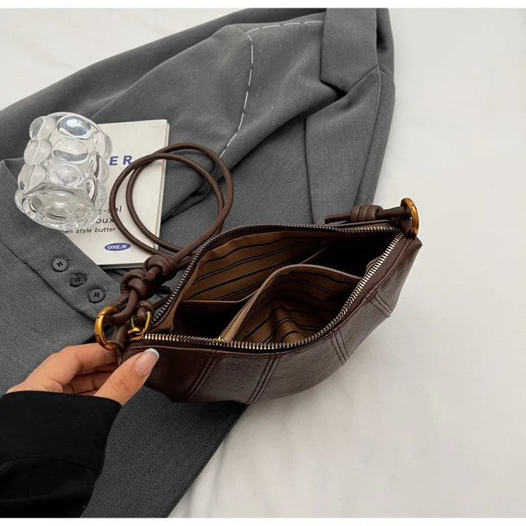Velvet Material Zipper 2025 High Quality Shoulder Bag