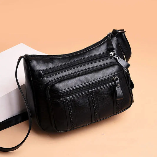 Women's bag Pu multilayered soft leather ladies fashion