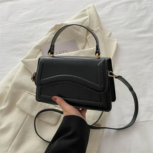 High Quality PU Leather Handbag Purse Women's Bag Solid Color Shoulder Crossbody Bags